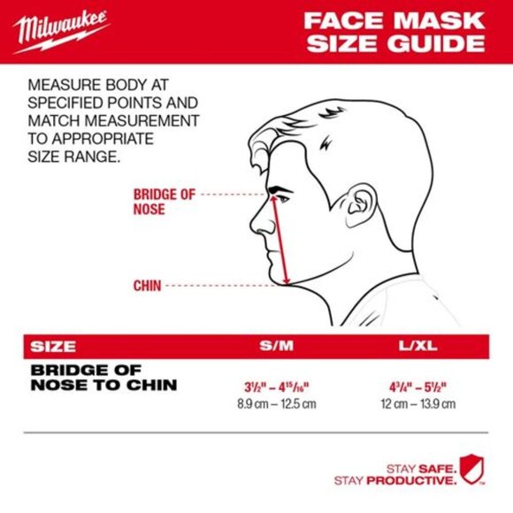 Milwaukee 2-Layer Reusable Face Mask 1 Pack - Picture 4 of 9
